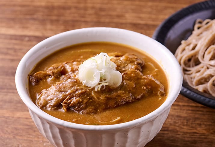 豚カレー汁蕎麦